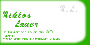 miklos lauer business card